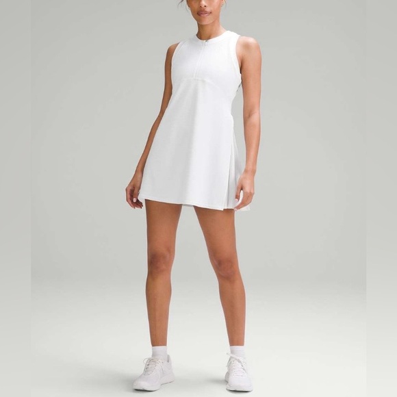 Lululemon Grid-Texture Sleeveless Tennis Golf Dress White Nulux2023 Size 10